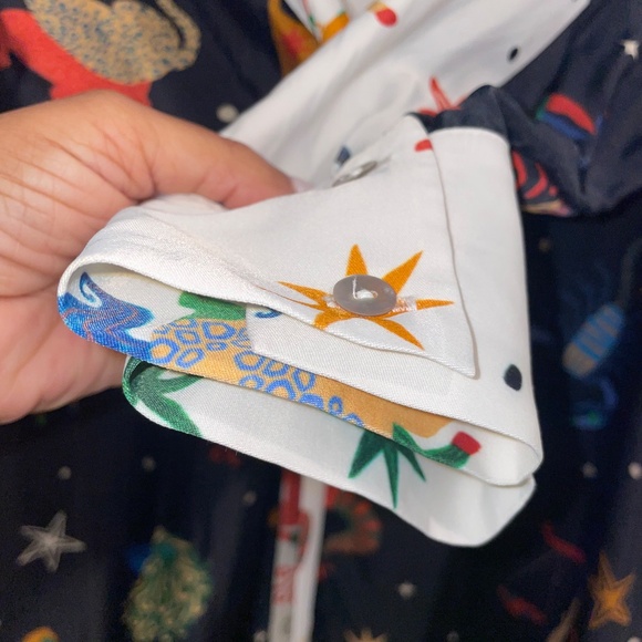 FARM RIO Zodiac Lenzing Escovero Viscose Midi Shirtdress Size S - Picture 5 of 14